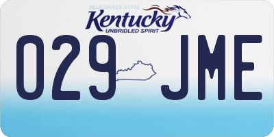 KY license plate 029JME