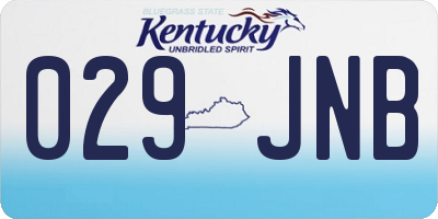 KY license plate 029JNB