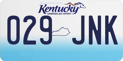 KY license plate 029JNK