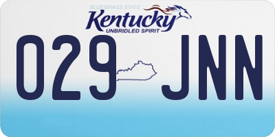 KY license plate 029JNN