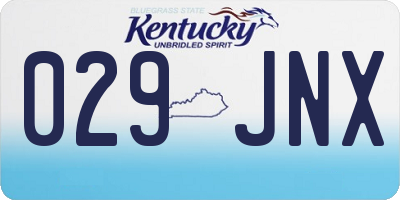 KY license plate 029JNX