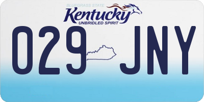 KY license plate 029JNY