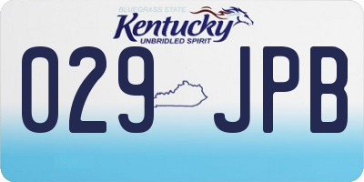 KY license plate 029JPB