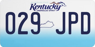 KY license plate 029JPD