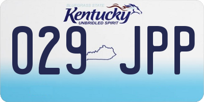 KY license plate 029JPP