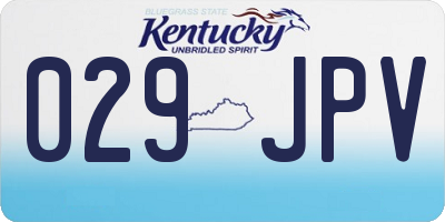 KY license plate 029JPV