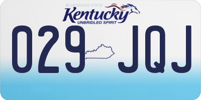 KY license plate 029JQJ
