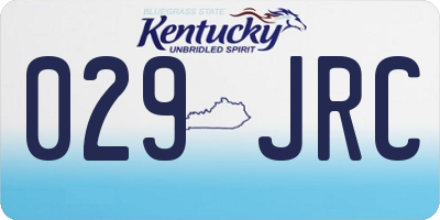 KY license plate 029JRC