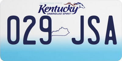 KY license plate 029JSA