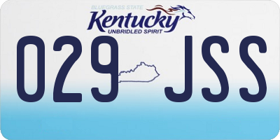 KY license plate 029JSS