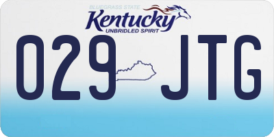 KY license plate 029JTG