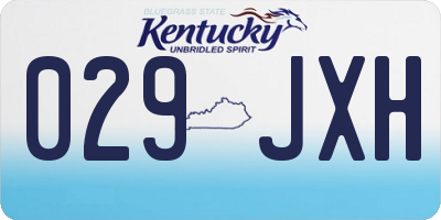 KY license plate 029JXH