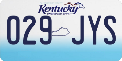 KY license plate 029JYS