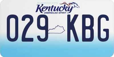 KY license plate 029KBG