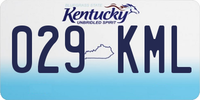 KY license plate 029KML