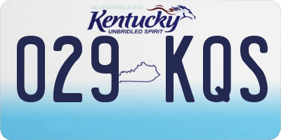KY license plate 029KQS