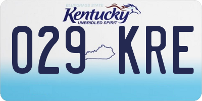 KY license plate 029KRE
