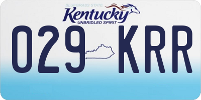 KY license plate 029KRR