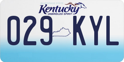 KY license plate 029KYL