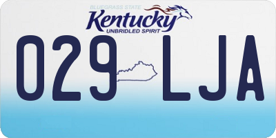 KY license plate 029LJA