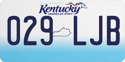 KY license plate 029LJB