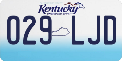 KY license plate 029LJD
