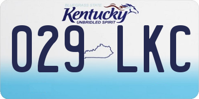 KY license plate 029LKC