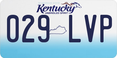 KY license plate 029LVP