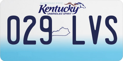 KY license plate 029LVS
