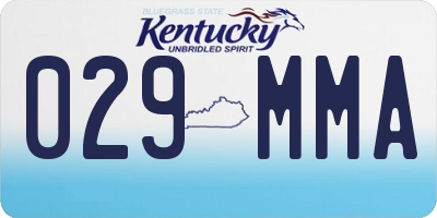 KY license plate 029MMA