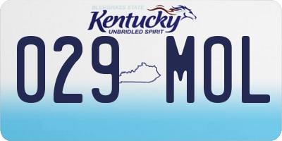 KY license plate 029MOL