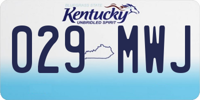 KY license plate 029MWJ