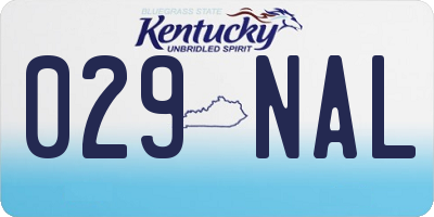 KY license plate 029NAL