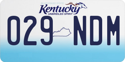 KY license plate 029NDM