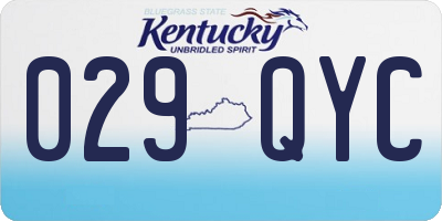 KY license plate 029QYC