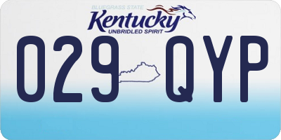KY license plate 029QYP