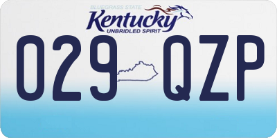 KY license plate 029QZP