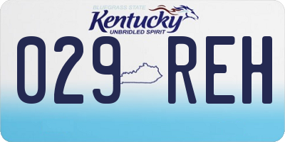 KY license plate 029REH