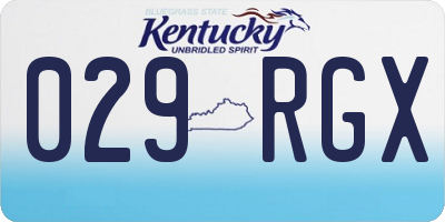 KY license plate 029RGX