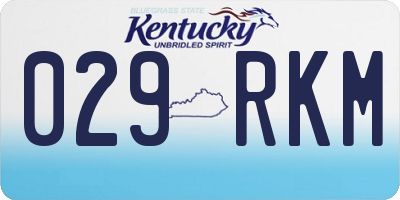 KY license plate 029RKM