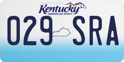 KY license plate 029SRA