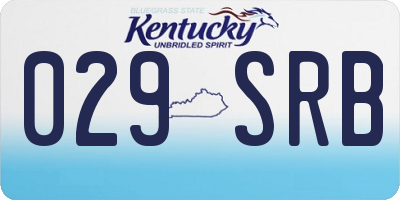 KY license plate 029SRB