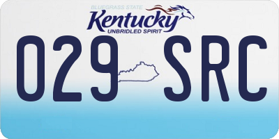 KY license plate 029SRC