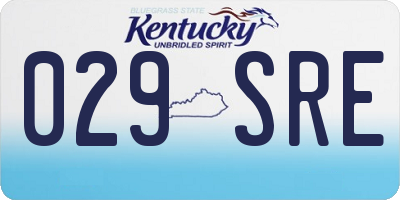 KY license plate 029SRE