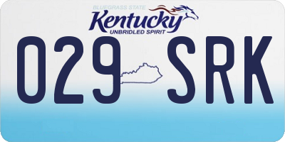 KY license plate 029SRK