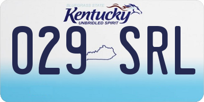 KY license plate 029SRL