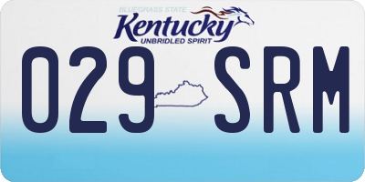 KY license plate 029SRM