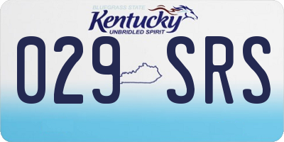 KY license plate 029SRS