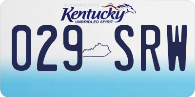 KY license plate 029SRW