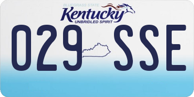 KY license plate 029SSE